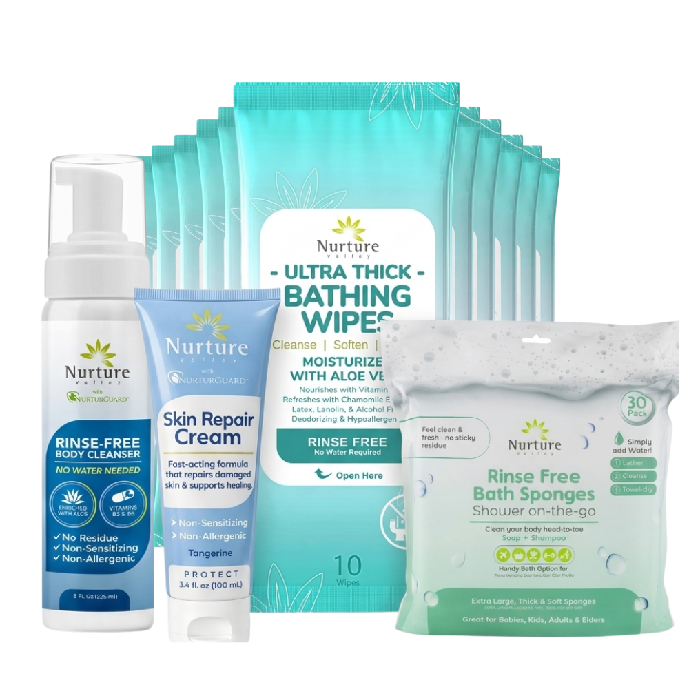Ultra Thick Bathing Wipes + Full Bath Kit