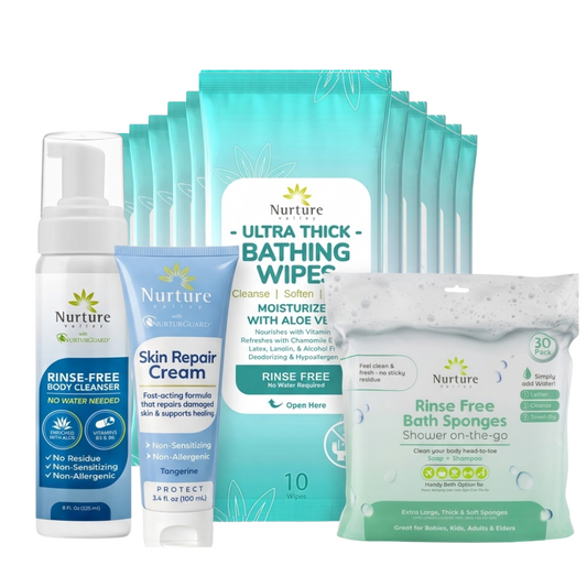 Ultra Thick Bathing Wipes + Full Bath Kit